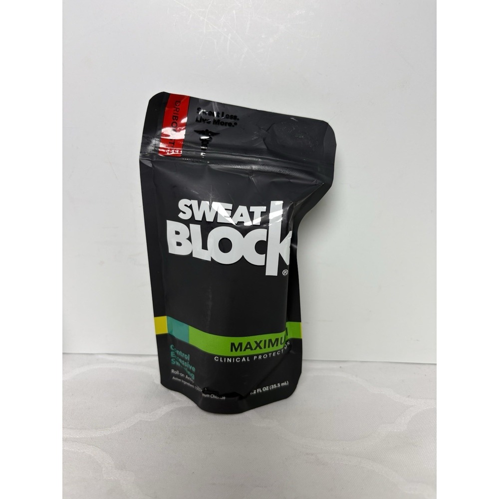 New SweatBlock Antiperspirant Roll-On Clinical Protection Men & Women 1.2 fl oz